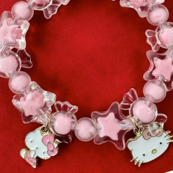 Hello Kitty Charm Bracelet, Cute & Elegant Style Resin Bead Wristband - NWT - Picture 3 of 3